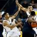 Michigan junior Jordan Morgan and sophomore Trey Burke defend Illinois Tracy Abrams on Sunday, Feb. 24. Daniel Brenner I AnnArbor.com